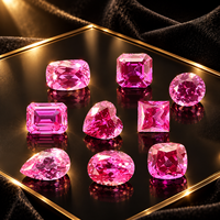 Wuzhou Direktquelle Laborgezüchtete Farbige Edelsteine Rosa Blauer Saphir Stil Pulling-Method