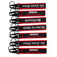 Llavero Personalizado de Fábrica, Mosquetón Tejido, Etiqueta de Tela Personalizada, Regalos Promocionales, Etiqueta para Llaves Personalizada