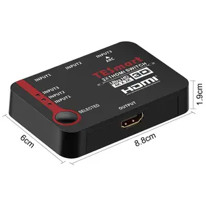 TESmart 3 Portas HDMI Switcher Com IR Suporte Remoto Sem Fio 4K * 2K @ 30Hz HDMI Video Switcher