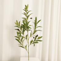 Plantes de décoration de sol en gros, plantes en pot, branches d'olivier artificielles, feuilles vertes pour bureau à domicile
