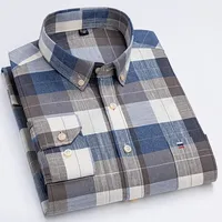 Baru dalam kategori Plus Size 7XL, Kemeja Lengan Panjang 100% Katun Broadcloth untuk Pria, Slim Fit Kasual Musim Semi, Gaya Korea