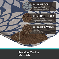 Tapis de cuisine en mousse de haute qualité, 2 pièces, antidérapants, résistants à l'huile, anti-fatigue, épaisseur moyenne, en PVC