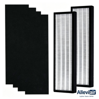 Alleviair TF60 TF60-MP HEPA Filter Pengganti Karbon Aktif untuk Pembersih Udara Alen T500 Filtrasi 99,9% Membersihkan 500 Sq. Ft.