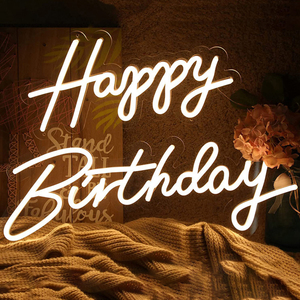 Joyeux anniversaire acrylique LED peinture <span class=keywords><strong>la</strong></span> fête est mise en place dans une atmosphère <span class=keywords><strong>de</strong></span> décor artistique avec carte <span class=keywords><strong>de</strong></span> mot Led néon lueur - Product Image 4