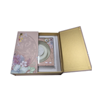 Boîte cadeau de luxe pour gâteau de lune de la fête de la mi-automne, boîtes rigides créatives haut de gamme, gaufrage, revêtement UV, tailles personnalisées pour les hôtels d'affaires