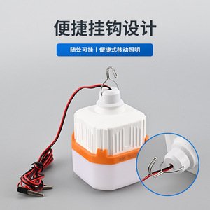 LED Bulb 30W DC12V Rechargeable Camping <b>Light</b> With <b>Clamp</b> Hook High Brightness - Product Image 3