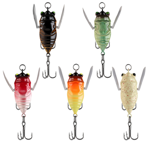 Señuelos de Pesca de Plástico ABS de 5 cm y 6,5 g, Señuelos Duros con Forma de Insectos, Cigarra, Cebo Falso - Product Image 1