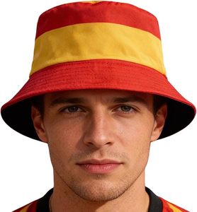 Spain 2026 World Soccer Flag Camouflage Printed Denim <b>Bucket</b> <b>Hat</b> for Men and Women Party Use - Product Image 1
