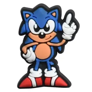 PVC recién llegado Sonic zapato encantos escuela serie regla mochila globo zapato piezas y accesorios monstruo Inc Croc encantos