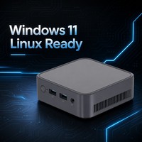 PC con Ventilador Integrado N150 N100, 4 LAN, 6 USB, 2COM, DP, HDMI, Sistema Windows Linux para Automatización Industrial
