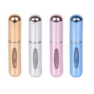 เครื่องพ่นน้ําหอมแบบพกพาขนาดเล็กแบบพกพาอลูมิเนียมนํากลับมาใช้ใหม่ได้พร้อมขวดโลหะที่เต็มไปด้วยขั้นต่ําขั้นต่ําและปั๊ม - Product Image 3