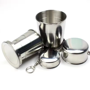 Offre Spéciale Gobelet à Eau en Acier Inoxydable 60 ml, Tasse de Camping Pliable Verre à Shot Extensible pour Voyage/<span class=keywords><strong>Randonnée</strong></span>/Pique-Nique - Product Image 5
