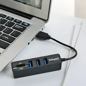 5 in 1 USB 2.0 3-Port-USB-Hub-Datenübertragung SD TF-Kartenleser-Kombination für Mac PC