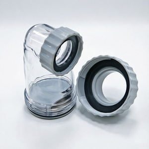 Sifón universal transparente para lavabo, antidesodorante, con sellado de agua visible, conector de desagüe para fregadero de baño - Product Image 4