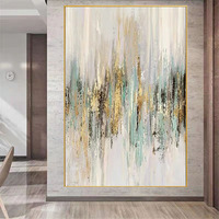 100% handgemalte Wohnzimmer Dekor Bilder moderne Leinwand große Goldfolie Kunst Öl abstrakte Malerei