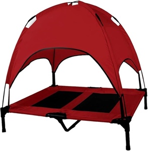 Cama seca para perros a prueba de masticación con dosel extraíble cama de cuna acrílica cama para perros con capucha uso interior y exterior - Product Image 3