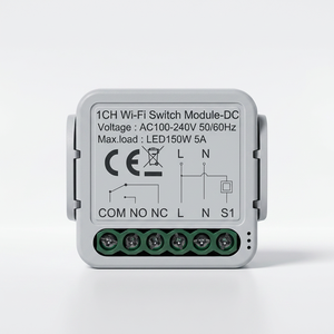 <span class=keywords><strong>Relais</strong></span> intelligent Tuya <span class=keywords><strong>WiFi</strong></span> pour la maison, DC12/24V AC100-240V, contrôle sans fil par application, automatisation domestique, interrupteur à contact sec - Product Image 1