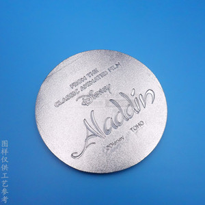 Round Metal <b>Coaster</b> Zinc Alloy <b>Cork</b> Base Anti Slip Heat Insulation With Cartoon Pattern For Tea Drink Protection - Product Image 3