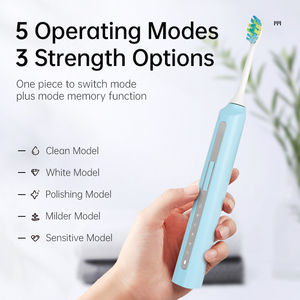2025 nueva forma IPX7 impermeável 5 modos frecuencia 38000 veces/min recargable cepillo de dientes electrico - Product Image 2