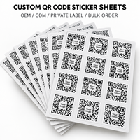 Étiquettes adhésives personnalisées pour la vente au détail, impression couleur, découpe, autocollants mats avec code QR