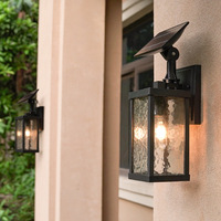 Lámparas de pared solares para exteriores, ultrabrillantes, impermeables, estilo europeo, para pasillos y entradas de villas.