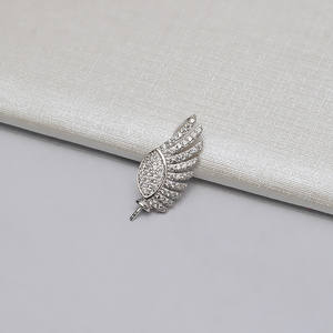 Pendentif Ailes d'Ange en Argent S925 pour Femme, Accessoire de Bijoux DIY avec Plateau Vide Semi-fini 600 - Product Image 4