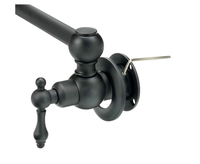 Robinet de remplissage de pot commercial en laiton, à double poignée, monté sur comptoir, avec bras articulé pliable et extractible, pulvérisateur noir escamotable pour cuisine