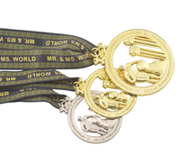 Médailles de musculation 3D personnalisées pour IFBB MR MS World Amateur Mateur World Showdown, médailles de musculation, danse, médaille découpée