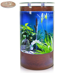 Aquário de Vidro Personalizado em Formato de Meio Cilindro com Bombas de Água para Sala de Estar, Sala de Jantar e Quarto - Product Image 4