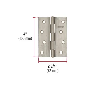 Master con unità 100 rettangolare cerniera 4 'in acciaio inox, HERMEX - Product Image 2