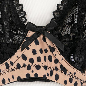 חזייה נושמת דקה במיוחד עם הדפס נמר גותי סקסי במידות גדולות לנשים - Product Image 4