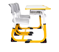 Chaises ergonomiques deux places de haute qualité avec bureaux réglables – Mobilier scolaire haut de gamme