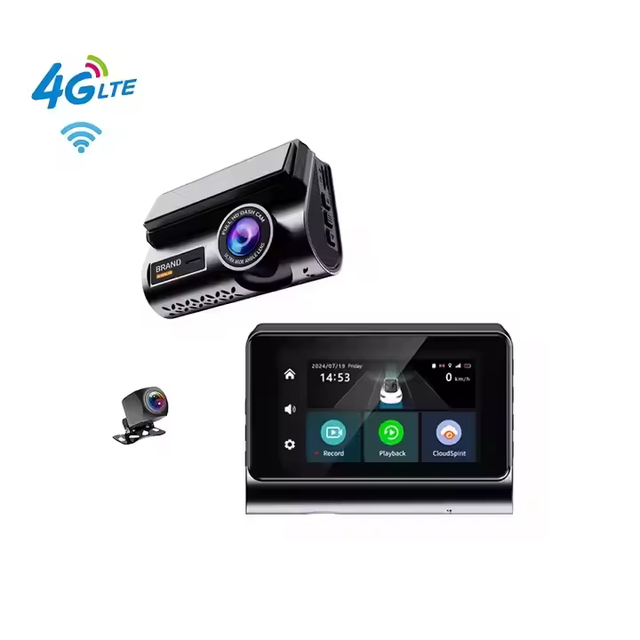 JPD-W18 3inch 2ch 2k+1080 Live Streaming Dash Cam - Vehicle DashCam W/GPS Tracking, 4G, Dual Video, Front & Back Facing Camera