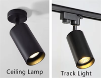 Ecolux CE ETL SAA Projecteur LED sur rail en aluminium COB, personnalisable, réglable, à montage en surface, UGR19, pour projets hôteliers
