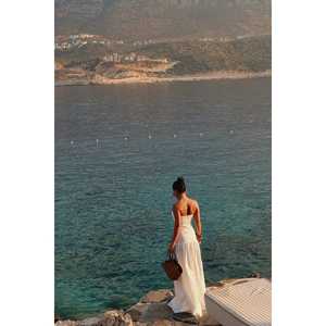 Robe blanche sans bretelles - Product Image 1
