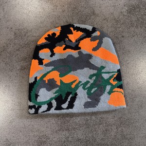 Bonnet en tricot acrylique à imprimé camouflage RTS, motif graffiti « Corte » étoile, streetwear, bonnet d'hiver pour homme et femme - Product Image 4