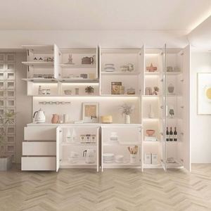 Aparador de madera maciza Simple y moderno, armario de almacenamiento de vino de lujo, armario de pared integrado, comedor, hogar, sala de estar, almacenamiento - Product Image 6