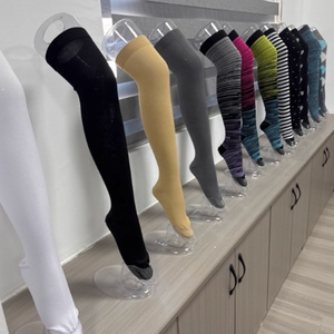 Calcetines Deportivos hasta la Rodilla para Adultos, de Color Sólido, Transpirables, Antideslizantes, con Suela Gruesa de Rizo, Absorbentes del Sudor y Resistentes al Desgaste - Product Image 5