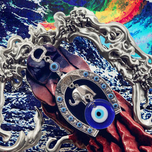 Adorno Tradicional Hecho a Mano con Herradura y Ojo Turco para Colgar en Coche/Hogar/Jardín/Árbol, Protección Contra el Mal - Product Image 3