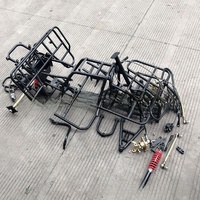 Kit complet de châssis de quad ATV DIY avec transmission par chaîne, suspension avant et arrière, et pièces de modification pour freins à disque