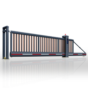 Puerta principal corredera eléctrica <span class=keywords><strong>industrial</strong></span>, puerta corredera en voladizo para entrada de servicio pesado para almacén - Product Image 3