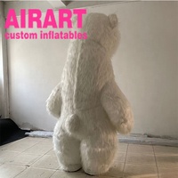 Ballon pour costume ours blanc en peluche gonflable, personnalisé, mignon, nouvelle collection