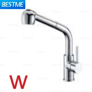 Brass Chrome cơ thể Watermark nóng lạnh nhà bếp Mixer Pull-out loại vòi vòi nước bồn rửa nhà bếp Mixer tap