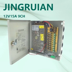 Jingruian <b>12V</b> 15A <b>Switching</b> Power Supply 9-Channel Output For CCTV Surveillance And LED Strip <b>Lights</b> - Product Image 4