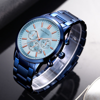 Jam tangan Quartz Promosi kedap air sesuai pesanan kualitas tinggi kualitas bagus gaya Morden untuk pria tali baja tahan karat