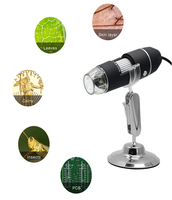 RaySmart Mikroskop Digital USB Portabel Murah untuk Anak UM-X02 Perbesaran 50x-1000x Resolusi 1080p 8 LED Penerangan IP53