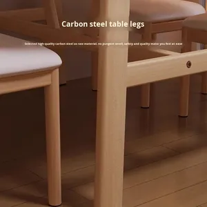 Ensemble de <span class=keywords><strong>table</strong></span> à manger en bambou minimaliste nordique pour petit appartement, utilisation domestique avec chaises de salle à manger et <span class=keywords><strong>table</strong></span> rectangulaire - Product Image 4