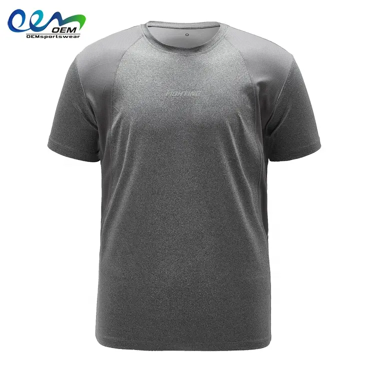 Großhandel Custom Logo Hot Sell Atmungsaktive Rundhals Sport Recycled Fitness T-Shirt Umwelt freundliche T-Shirts