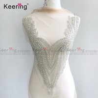 E292002, accessoires de couture en pierre de cristal, appliques de robe de mariée avec strass pour robe, corset, vêtements
