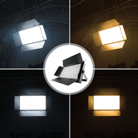 Panneau LED plat 200W à lumière douce DMX512 pour studio photo et vidéo, boîtier en fonte pour diffusion TV, tournage de films et diffusion en direct